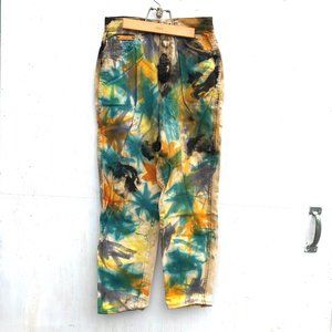 Ate11 hand dyed and embellished distressed jeans